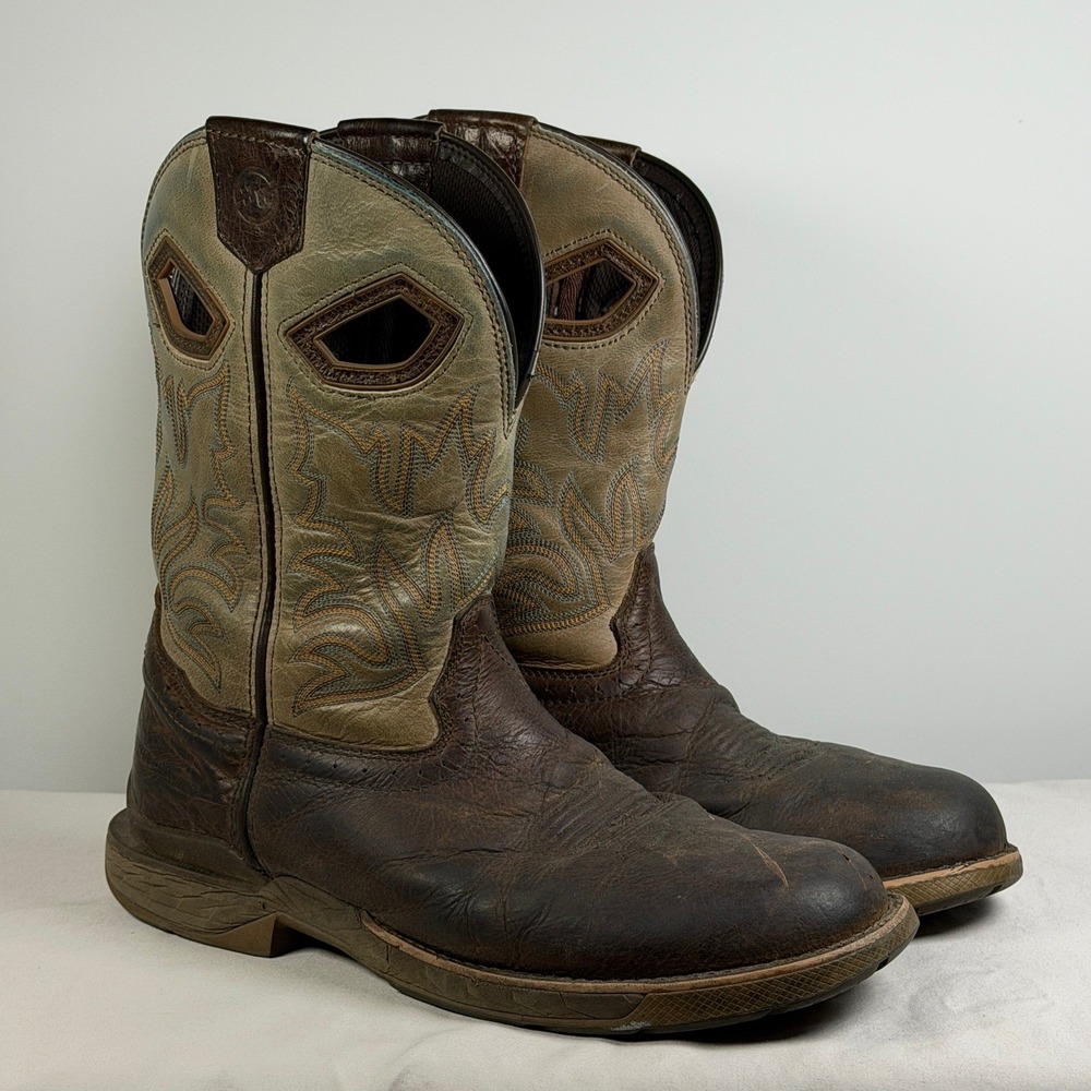Double H Phantom Rider Mens 11 D Brown Leather EH Work Western Boots DH5385
